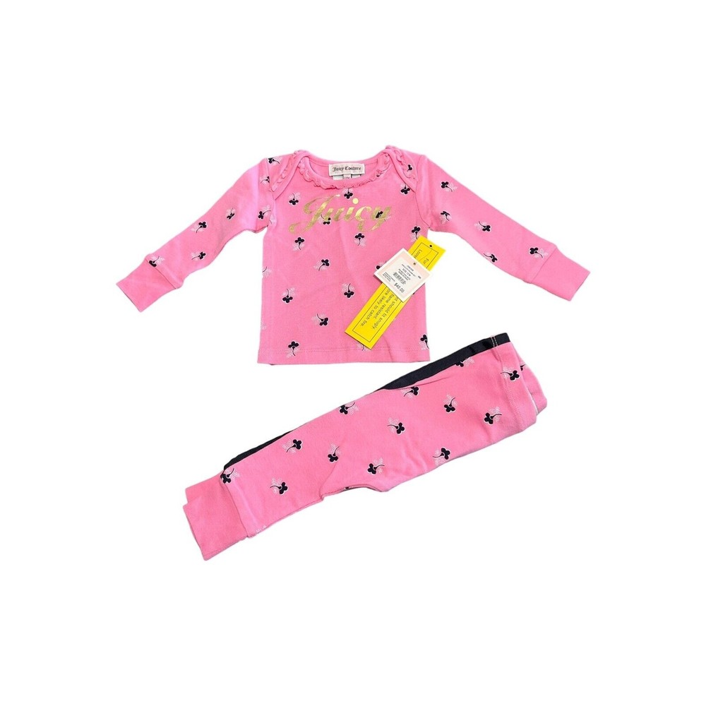 Juicy Couture Baby Girl 2pc Pajama Set. Size:12M